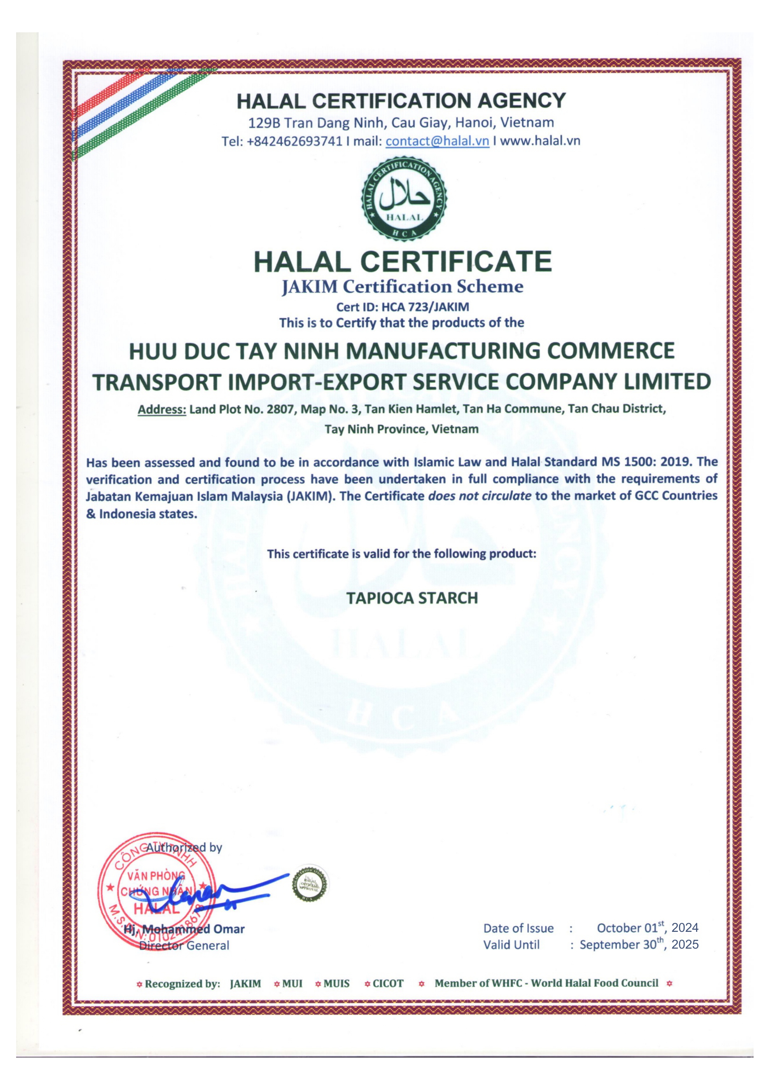 Halal Certificate